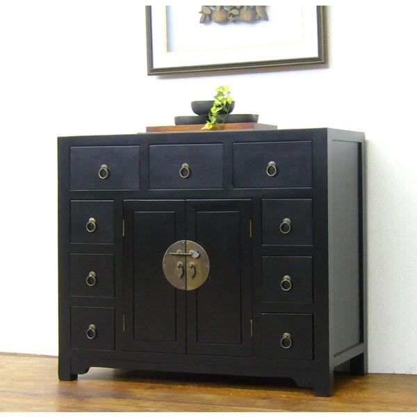 ミンリビングボード88 黒 送料無料 アジアン家具 明朝家具 清朝家具