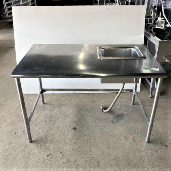 中古】M▽業務用 厨房 作業台 棚 ステンレス コンロ台 (Fe1828)