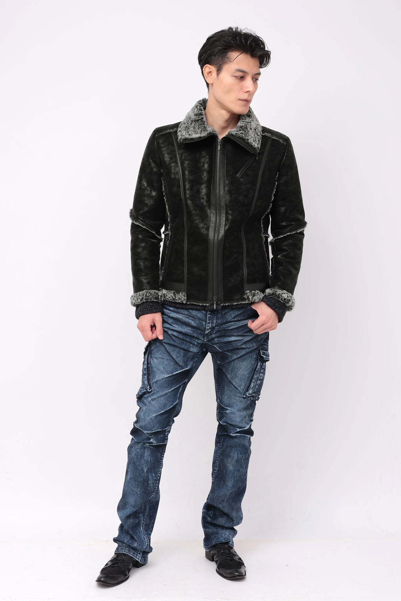 TORNADO MART∴マイクロファーボンディングブルゾン / TORNADO MART