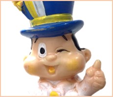 激レア 非売品 かみなり坊や ピッカリ・ビー ソフビ指人形 1970年代 雪印