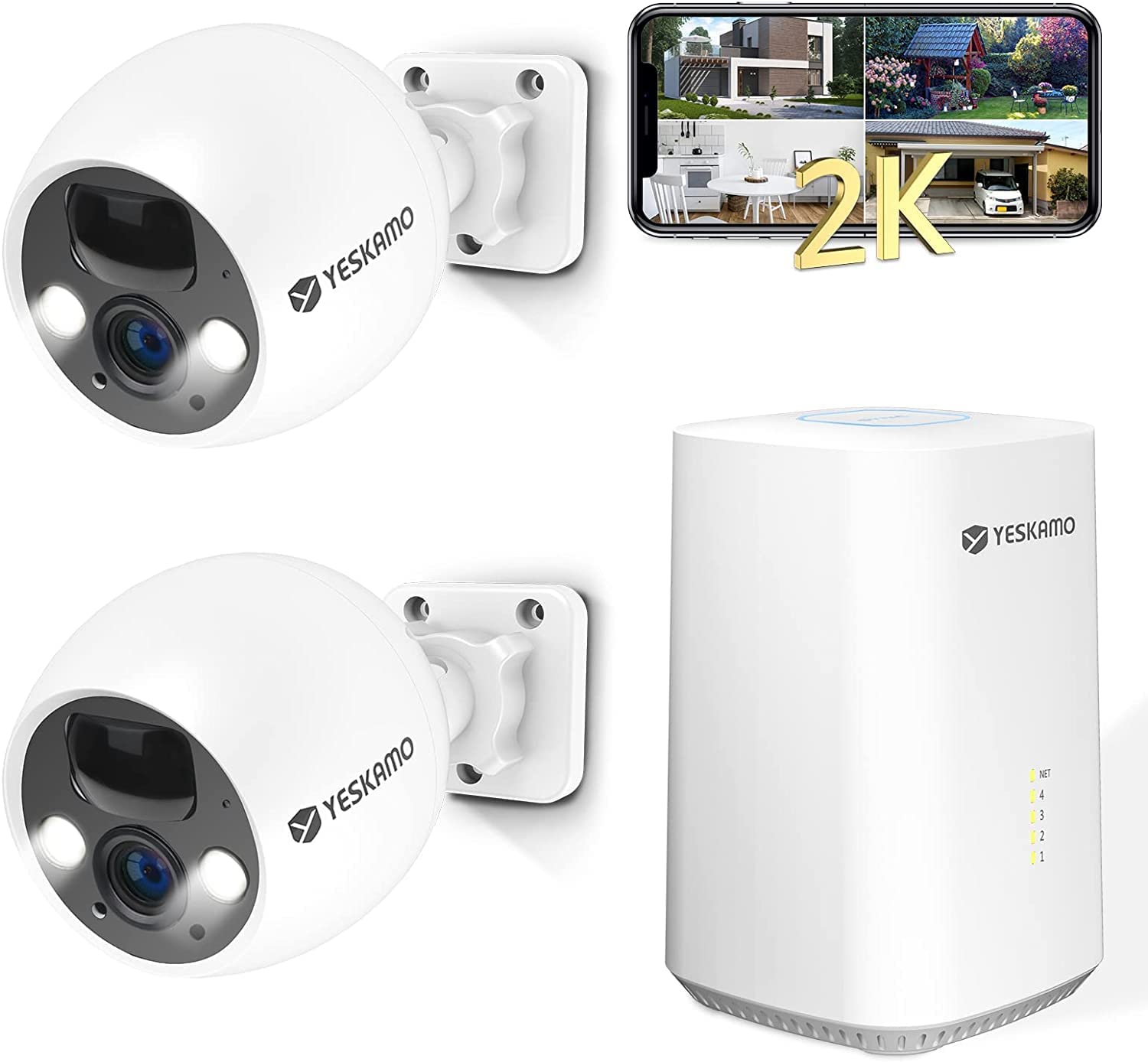 JP-TJ33-2IN1【300万画素・完全無線】 ワイヤレス 監視カメラ 2台