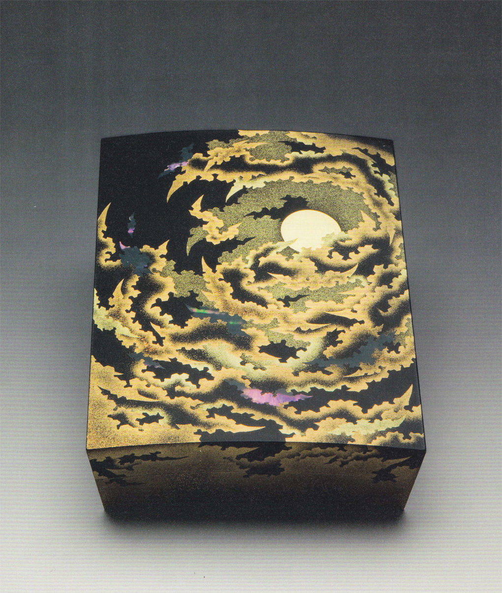 A1080 錦雲小槌 岡田表寛作 蒔絵雲紋 置物 共箱 A1080 錦雲小槌 岡田表