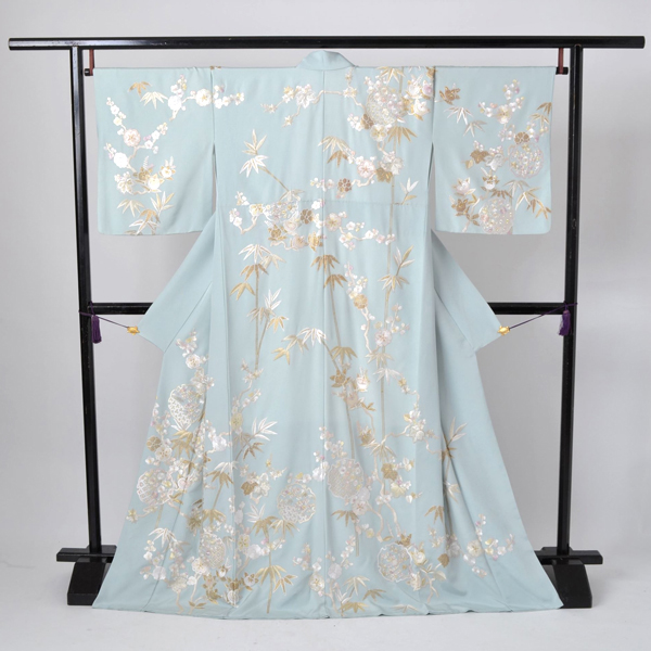 訪問着［青磁色の雪輪模様］｜着物レンタルあき (来店着付け無料・全国