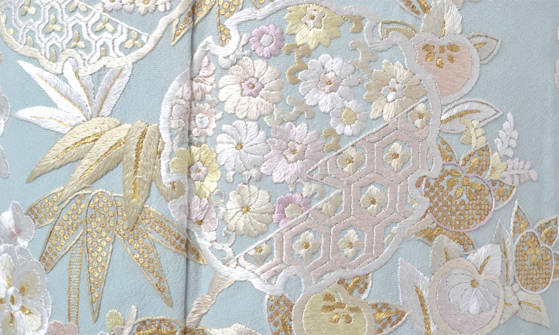 訪問着［青磁色の雪輪模様］｜着物レンタルあき (来店着付け無料・全国