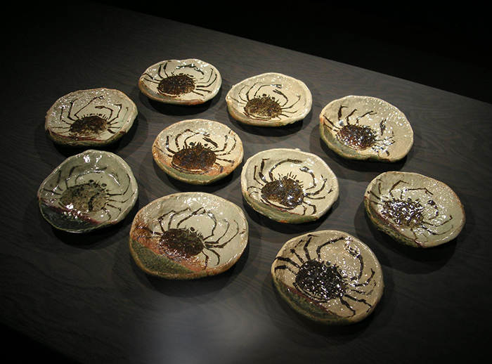 北大路魯山人 絵瀬戸 大吉文 皿 小皿 柳瀬美術店 / 北大路魯山人「染付