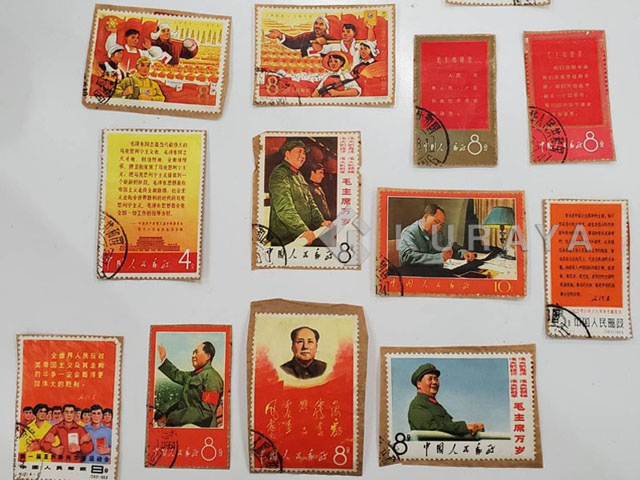 中国切手 希少【中国切手】赤い猿他シート等纏めて。 本物未使用。 未