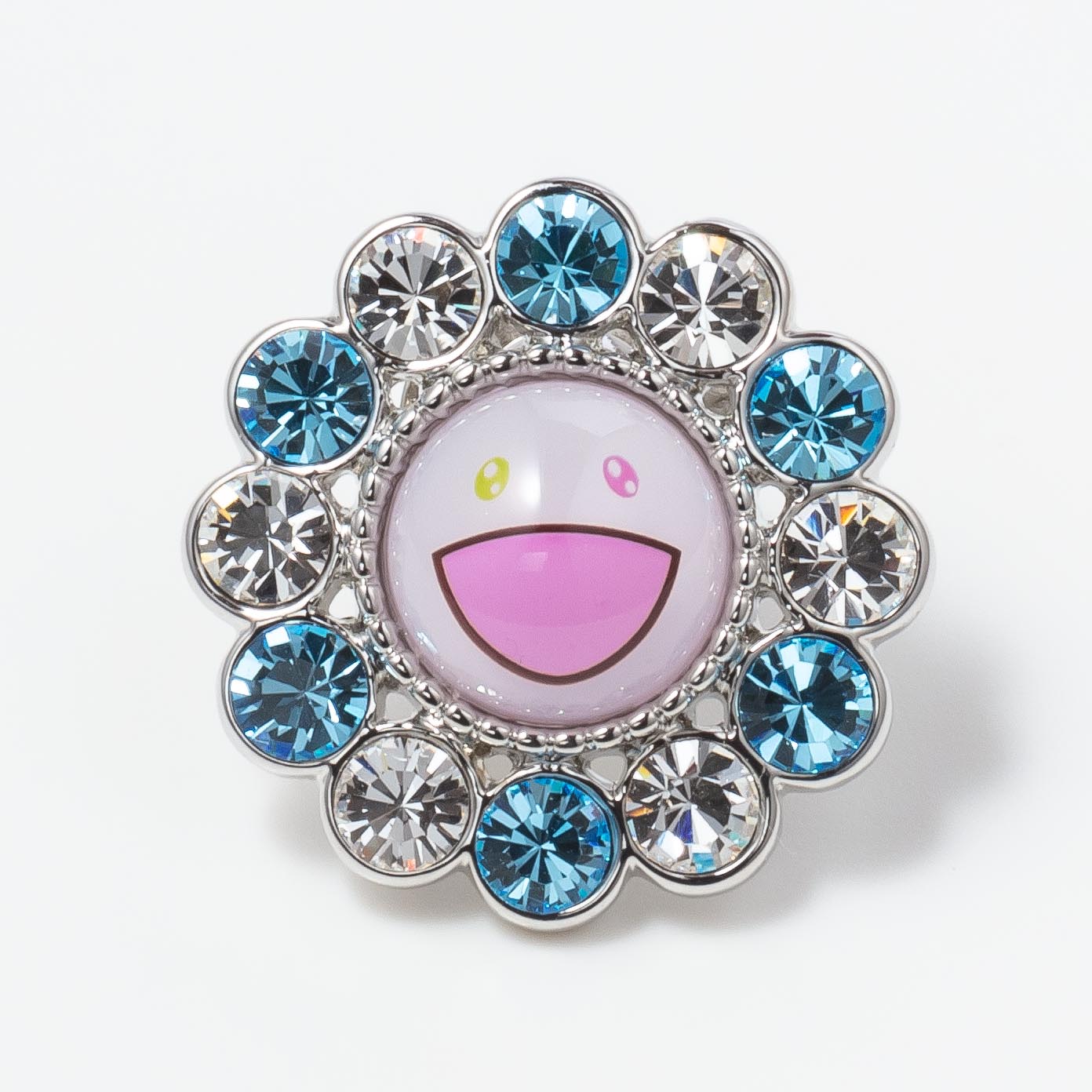 フラワー ピンズ(ブルー×ホワイト) – Liquem