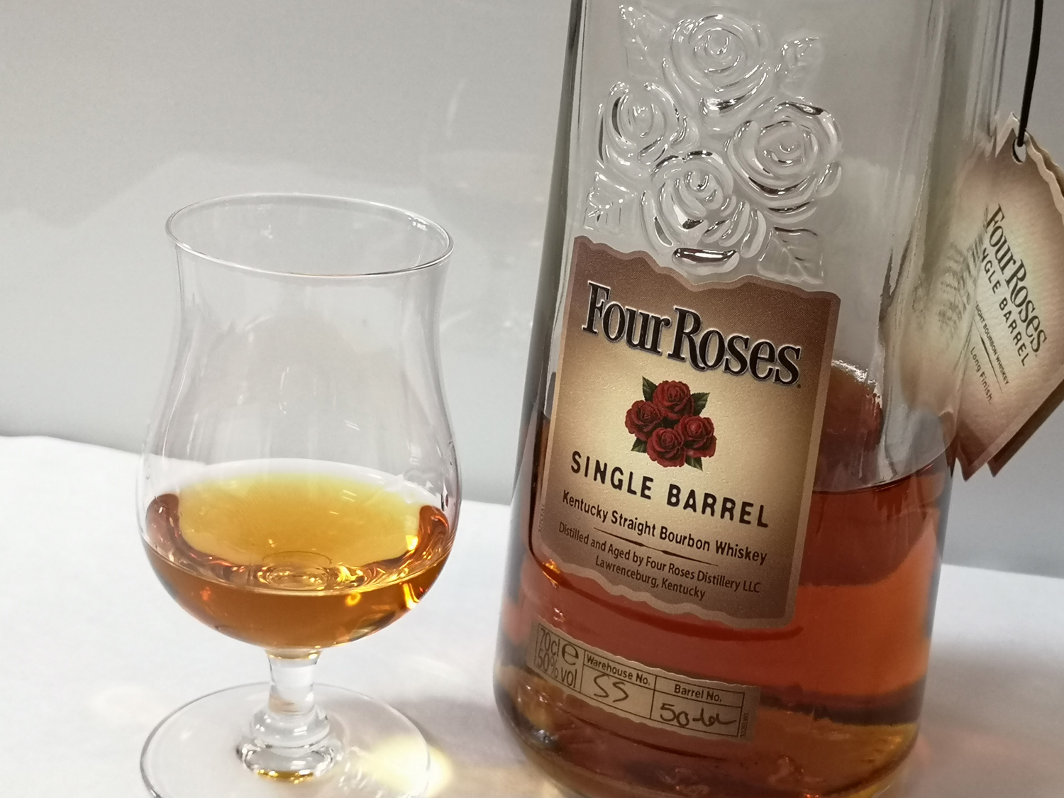 FOUR ROSES シングルバレル リボン付き薔薇マークボトル 薔薇の