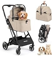 Amazon | BEBEROAD PETS X2 ペットカート 猫 小型犬 バギー 折りたたみ