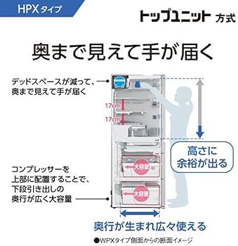 Amazon | パナソニック 冷蔵庫 幅65cm 500L アルベロゴールド NR
