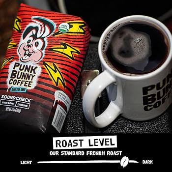 Amazon.com : Punk Bunny Dark Roast Coffee, Organic Ground Coffee
