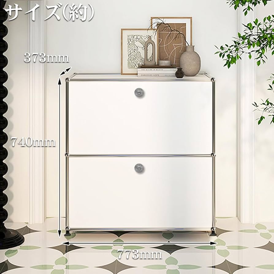 Amazon.co.jp: 【WNJAPAN】サイドボード リプロダクト 北欧 2段 鍵付き