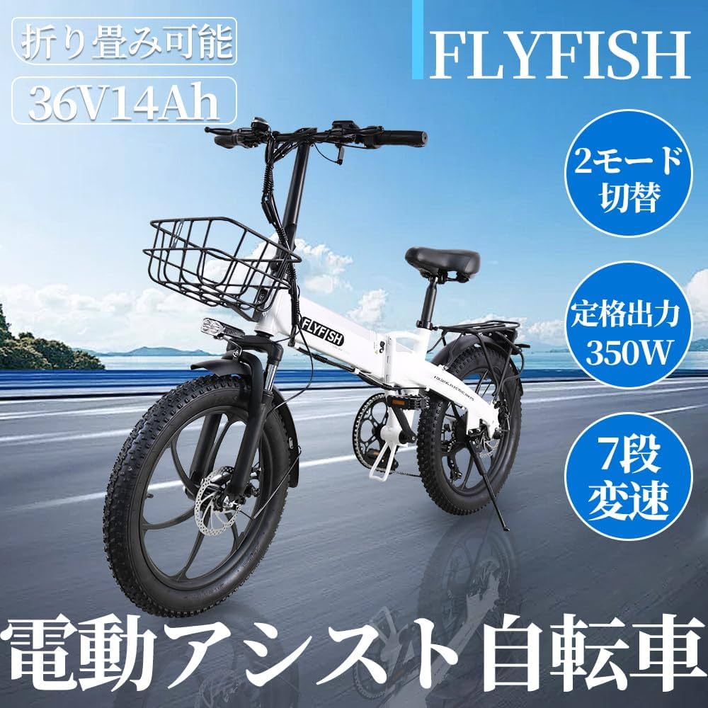 Amazon | FLYFISH 電動アシスト自転車 「X20」 20インチ 型式認定取得
