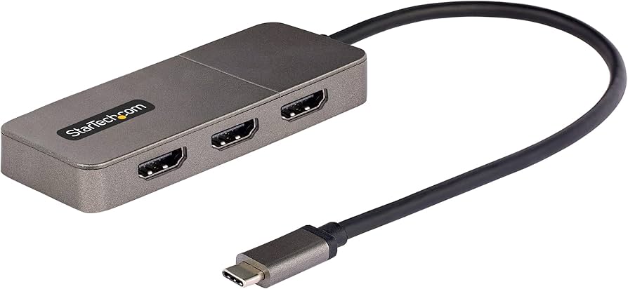 Amazon.com: StarTech.com 3-Port USB-C Multi-Monitor Adapter, USB