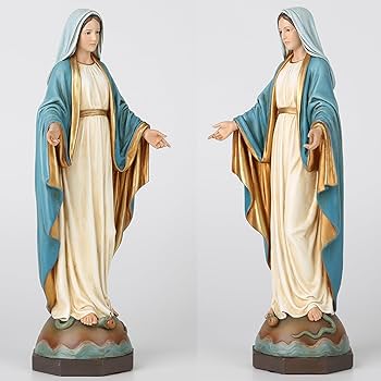 Amazon.co.jp: BCカトリックの恵みの聖母像、13.5インチ高さの祝福され