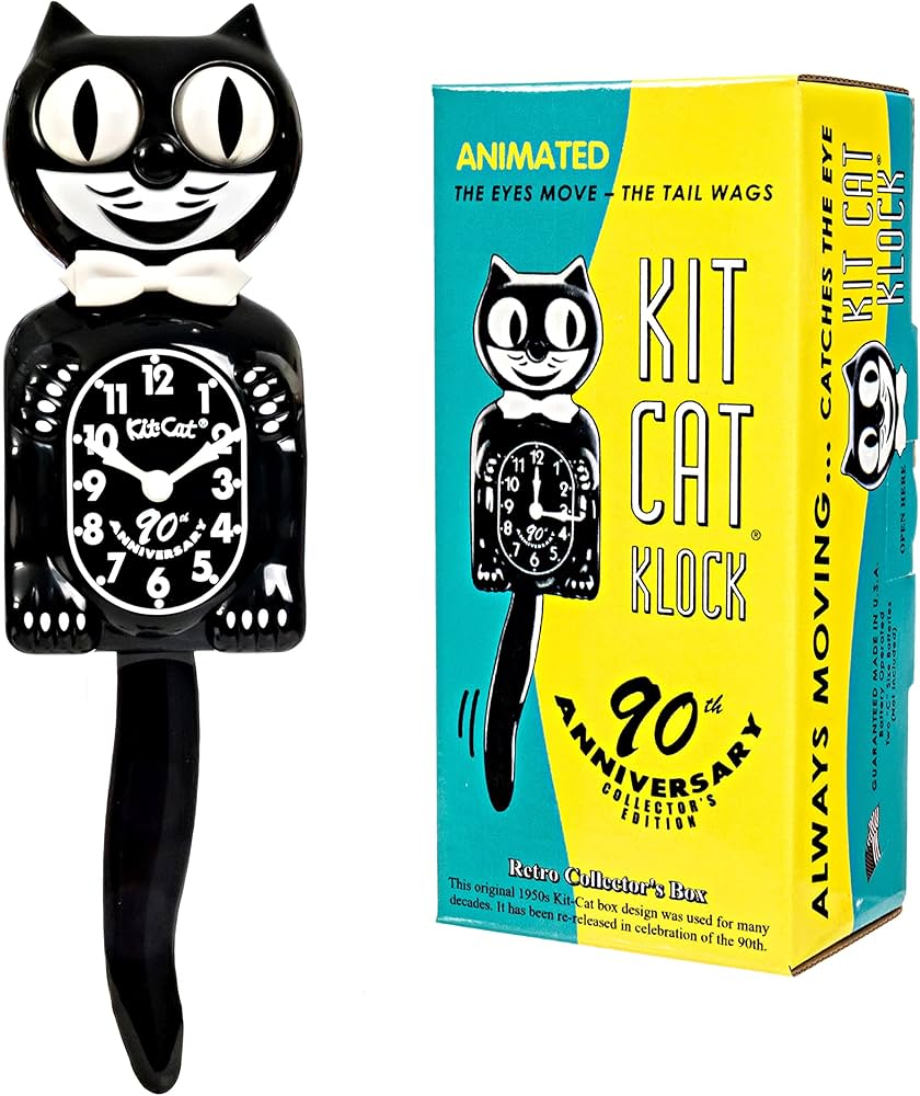 Amazon.com: Kit Cat Klock Official 90th Anniversary Black with