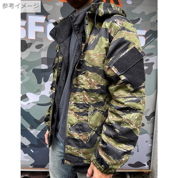 TMC グリーンタイガーストライプ 迷彩 フード付 ジャケット | エアガン