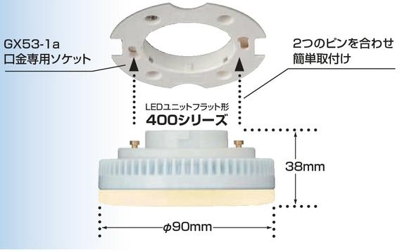 東芝ライテック E-CORE LEDユニットフラット形 新500 LDF7L-GX53/2