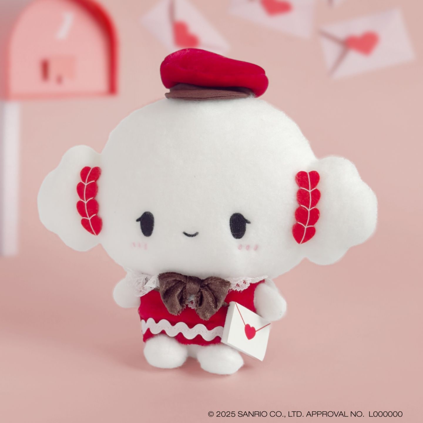 ポムポムプリン さくらんぼチェック マスコット