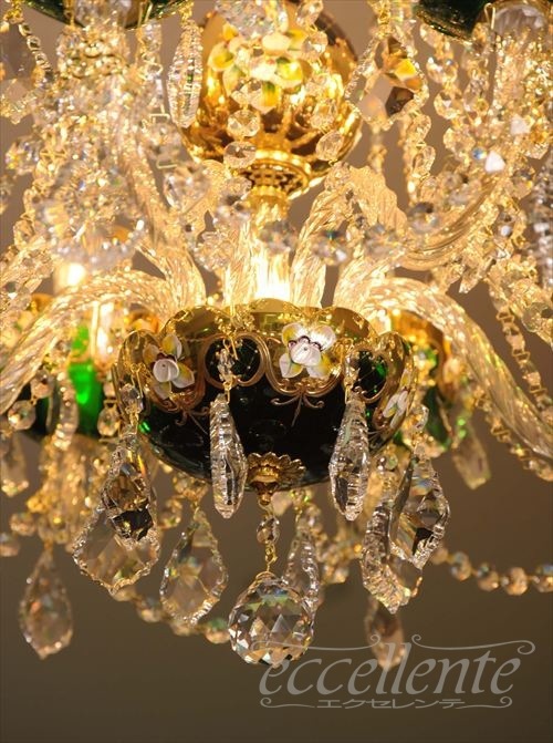 tモーゼル ボヘミアングラス ブルークリスタル 金彩装飾 キャビネット