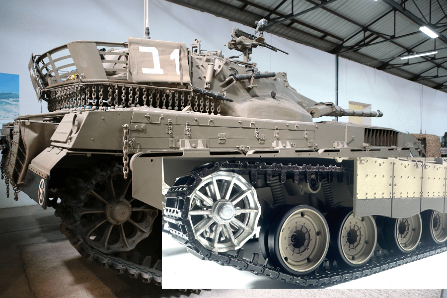 Mato 1:16 Merkava IV Tank Metal Tracks, Sprockets, Idler Wheels