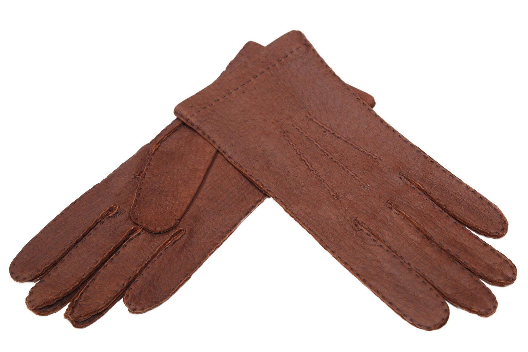 メンズ手袋◇ペッカリー◇ブラウン/TERRA《ノーライニング》 – Merola