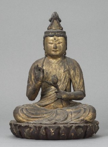 骨董品作品【木彫観音菩薩坐像】の買取・査定はミライカ美術にお任せ