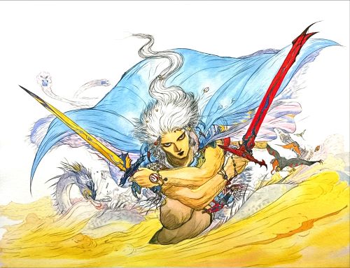 天野喜孝先生の作品のtwin sword(FF3) 天野喜孝先生の作品のtwin