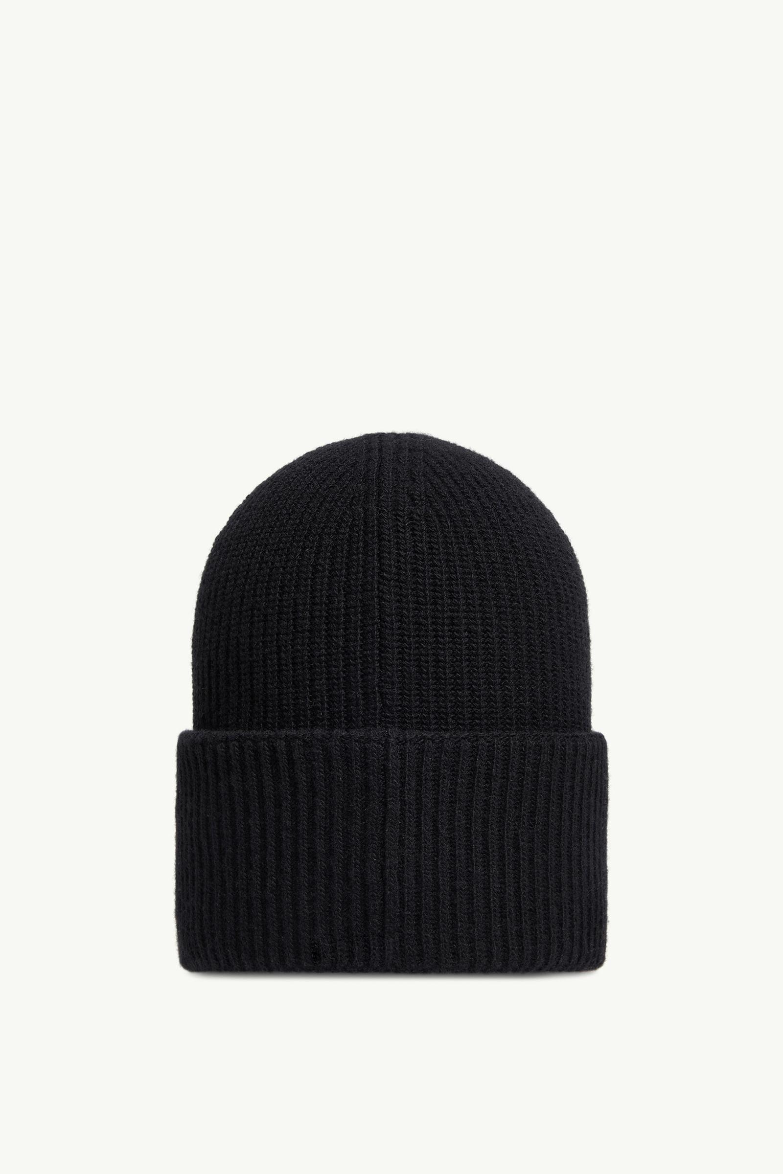 モンクレール キッズニットキャップ ブラック キッズ男の子