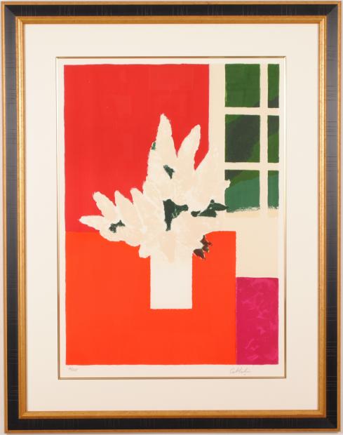 ベルナール カトラン 赤いテーブル 花束 ベルナール・カトランが