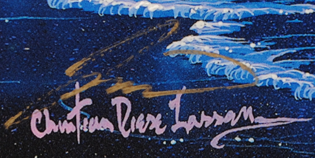 クリスチャン・リース・ラッセンがミクストメディアの版画で制作した