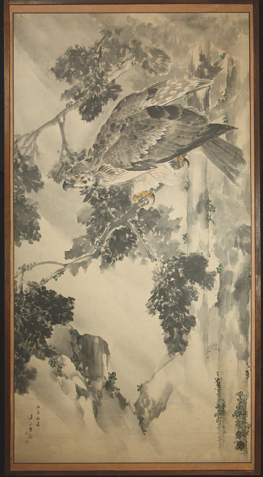 模写/尾形光琳/千波千鳥図/花鳥図/山水図/掛軸☆宝船☆AH-644 模写