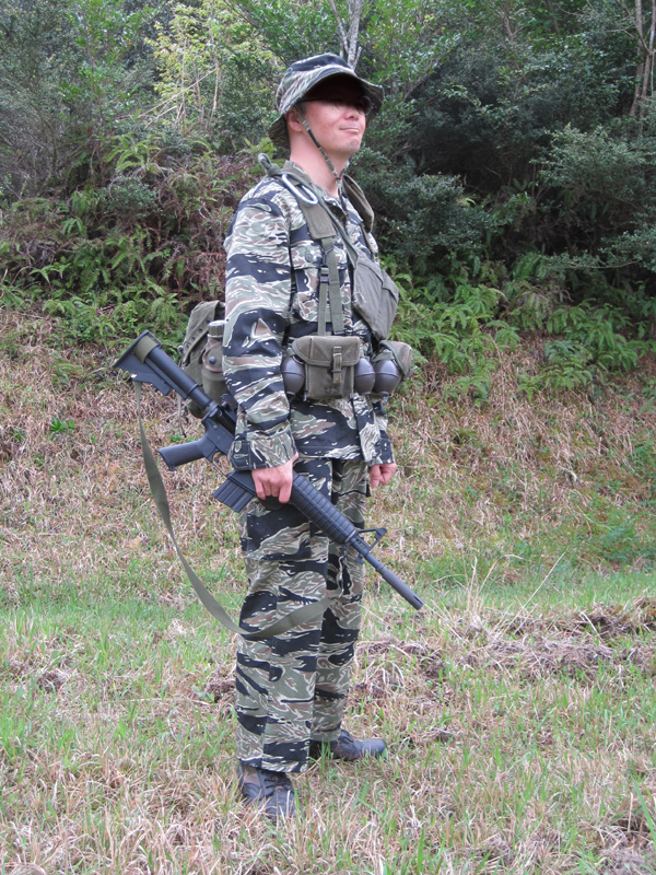 希少色】タイガーストライプ迷彩服 ベトナム戦争 米軍上下セットM