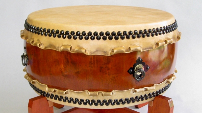 和太鼓 平太鼓 平胴太鼓 鳥居台付き 約38cm 和楽器 大平胴太鼓 大平