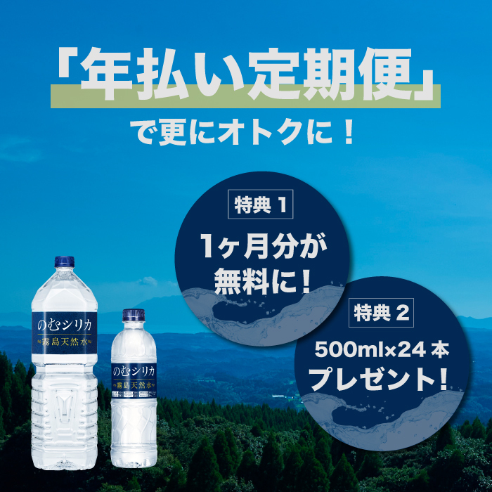 ミニーさん専用】のむシリカ 霧島天然水 新品 500ml×24本 2箱 楽天市場