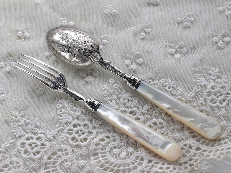 パストリーセット10本 マザーオブパール Victorian 英国】【白蝶貝】パ