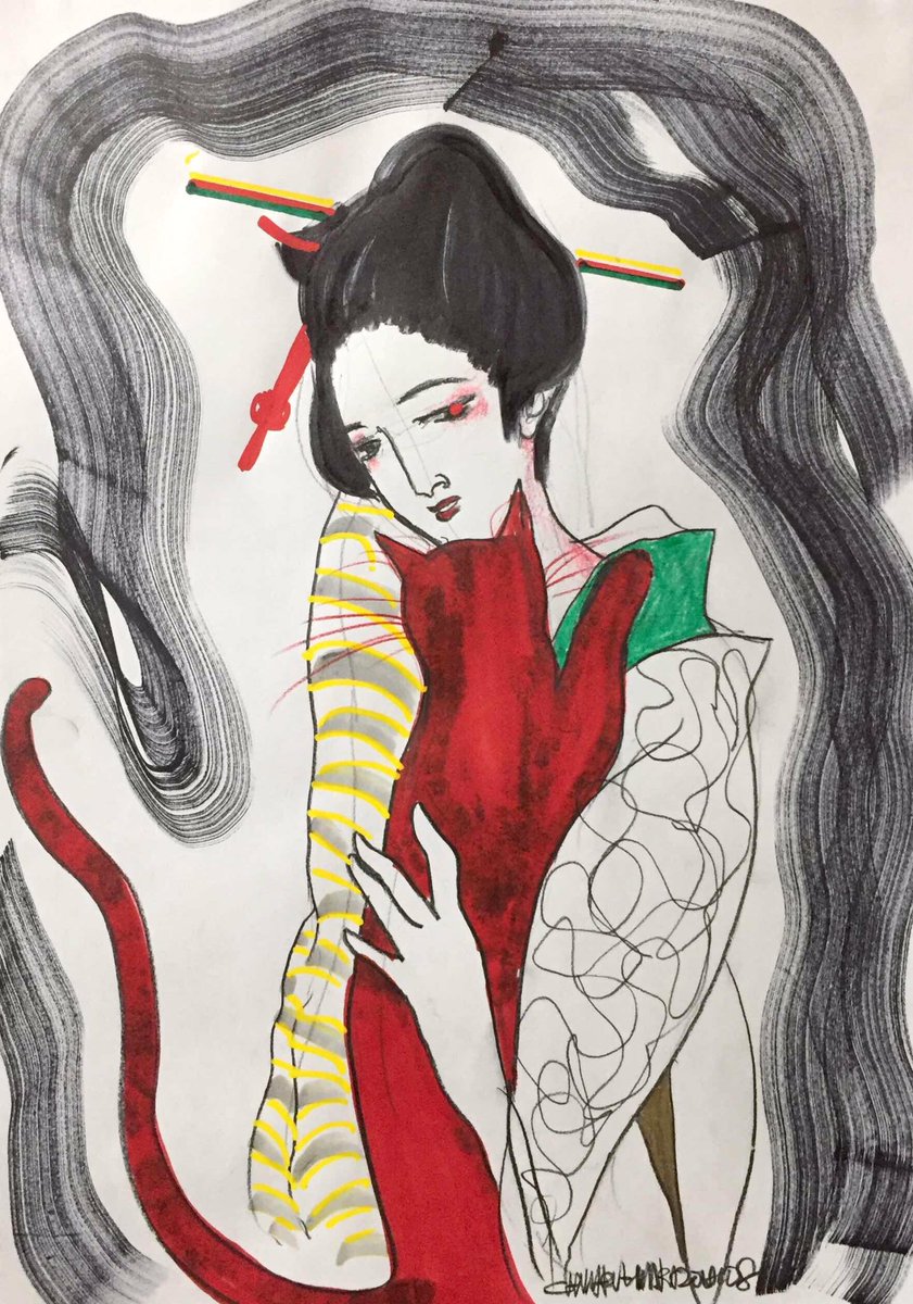 木原千春 5分間ドローイング 7点 木原千春 ドローイング 7作品 木原