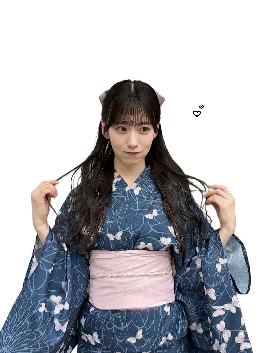 櫻坂46 石森璃花 2024年浴衣 直筆サイン 裏面コメント有 櫻坂