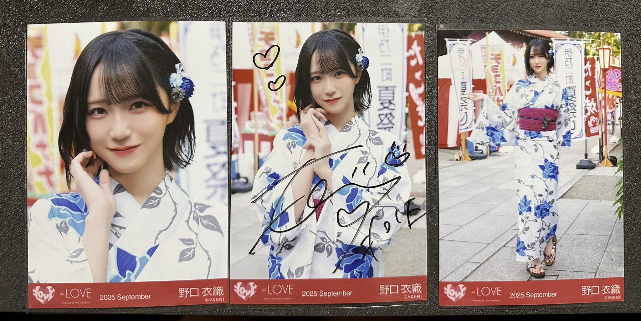 佐々木舞香 直筆 生写真 内緒バナシ 浴衣 ＝LOVE イコラブ