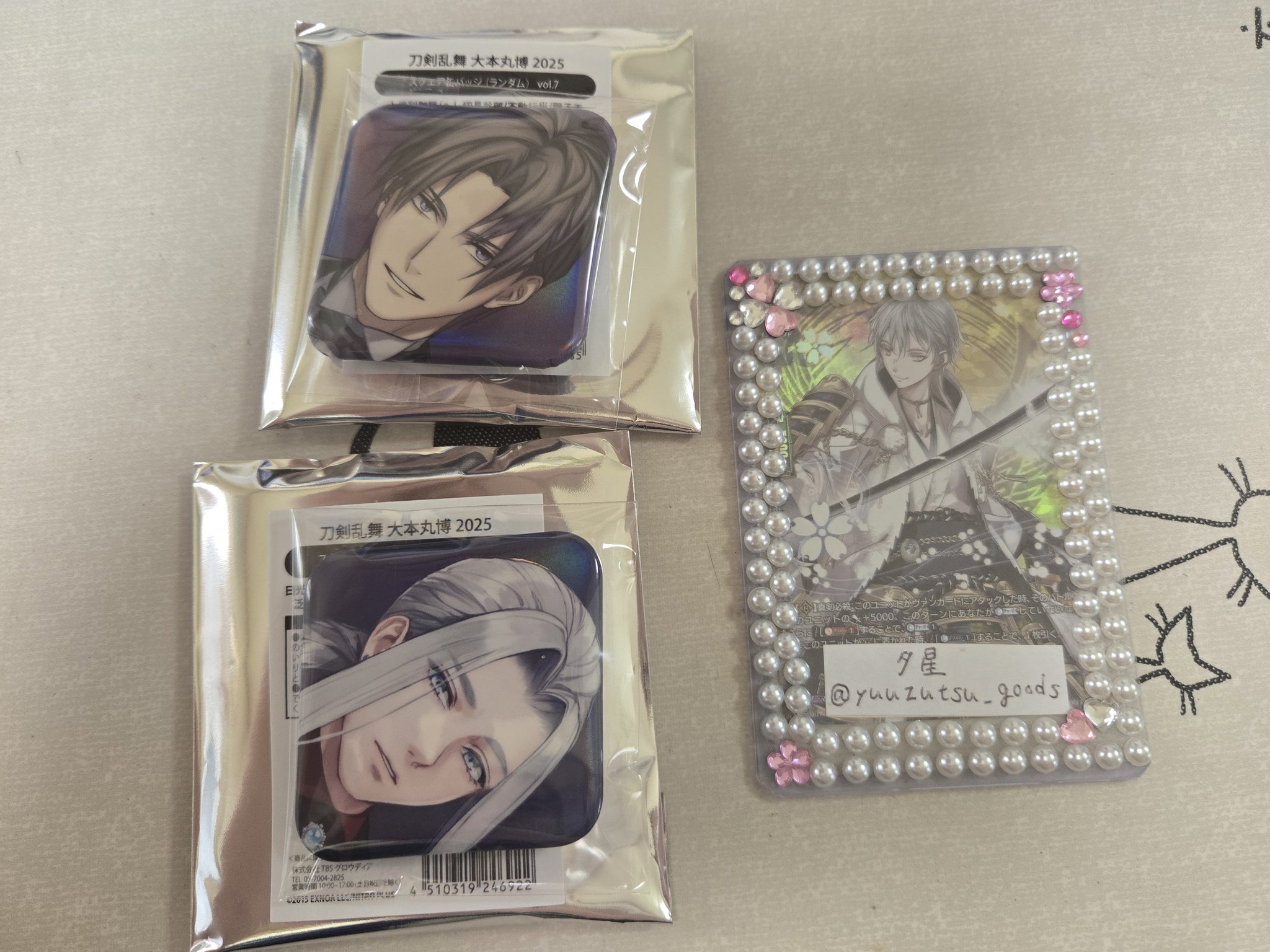 限定値下げ 刀剣乱舞 三日月宗近 スクエア缶バッジ 大本丸博 缶バッジ