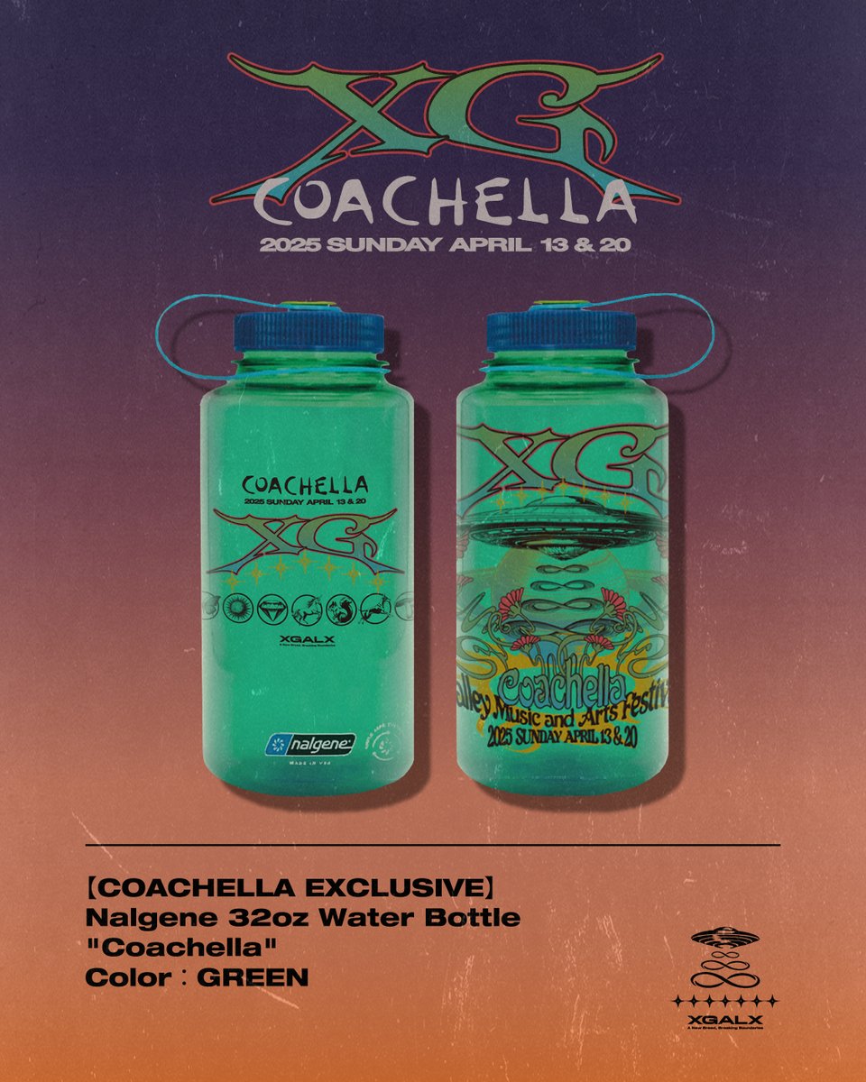 XG Coachellaコーチェラ会場限定 Tシャツ・ウォーターボトル・バンダナ