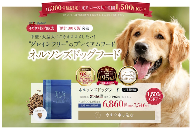 ネルソンズドッグフード5kg✖️2袋