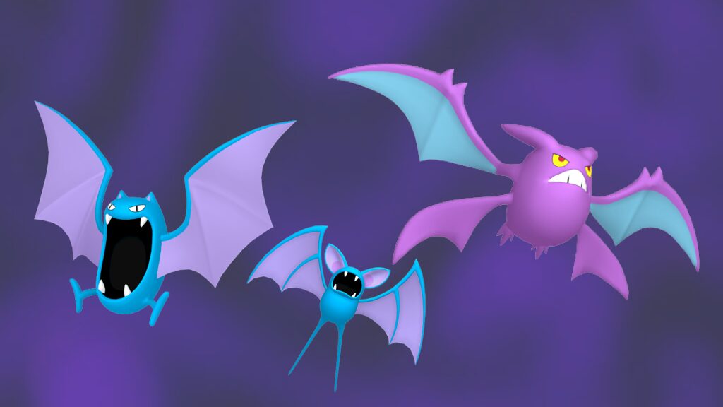 立体ポケモン図鑑、ズバット進化セット ポケモン モンコレ ズバット