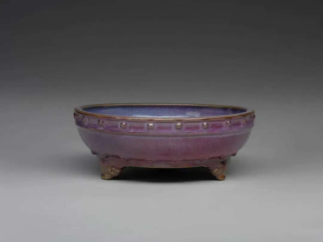 中国古美術/鈞窯紫班窯変燭台/ 中国古美術/鈞窯紫班窯変燭台/ 中国古