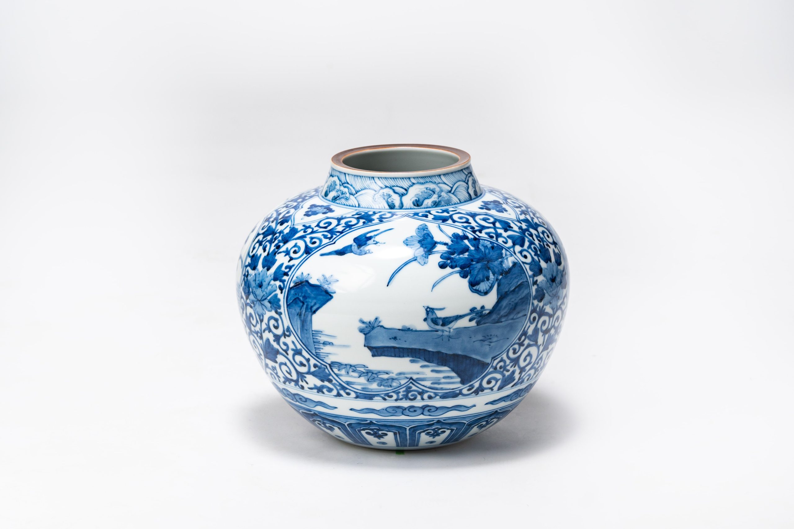 九谷焼 花詰 人気 つぼ 花瓶A 東さ6-1001① 九谷焼 花詰 つぼ 花瓶B 高