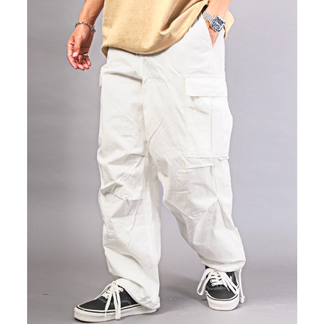 CVTVLISTカタリスト名古屋別注USUALジップパンツホワイト×ターコイズ