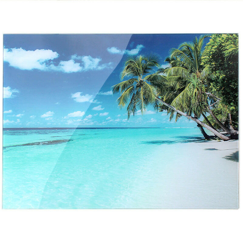 ハワイアンフォトガラスポスター 海の景色アート ガラス写真ポスター