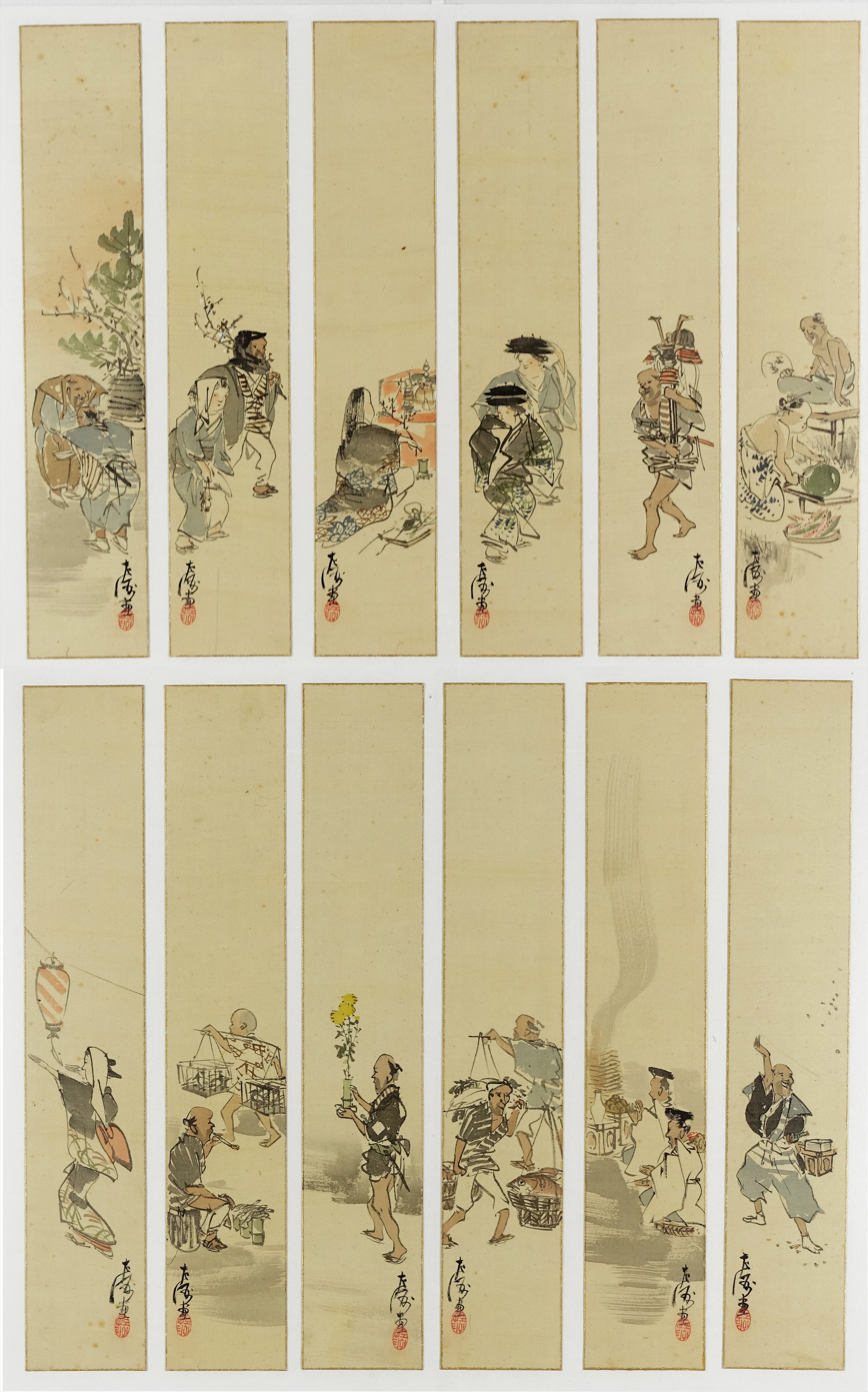 中村左洲東方朔図掛軸