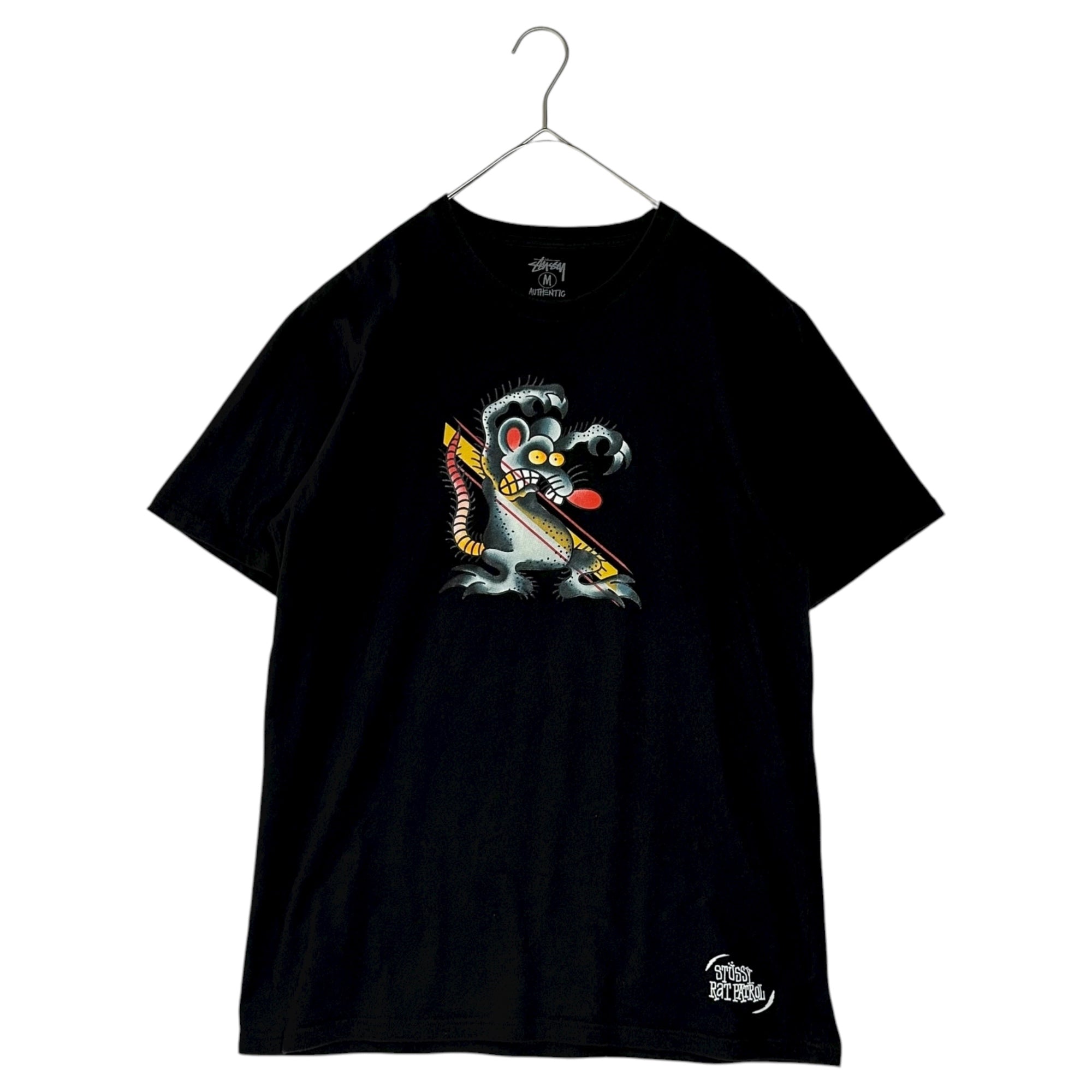 80s STUSSY 最初期 ショーンフォント 黒タグ ポケットTシャツ OZ製 80s