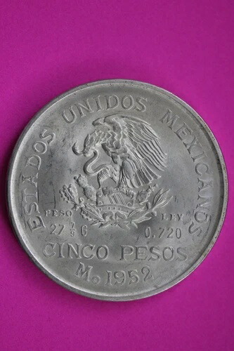 楽天市場】メキシコ 1951年 5ペソ銀貨 ASW . イダルゴ NGC MS65 (写真